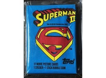 1980 TOPPS SUPERMAN 2 SEALED TRADING CARD PACK