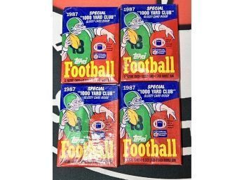 (4) 1987 Topps Football Wax Packs Factory Sealed
