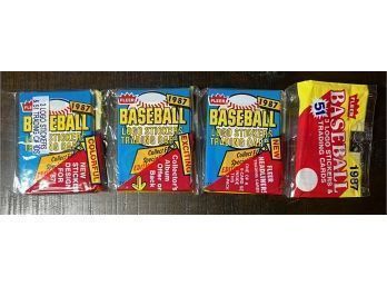 1987 Fleer Baseball Wax Rack Pack Factory Sealed (BLUE)