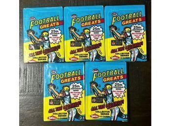 (5) 1988 Swell Football Wax Packs Factory Sealed