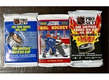 (3) 1990 Hockey Pack Factory Sealed