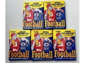 (5) 1988 Topps FootballUnopened Factory Sealed Wax Packs ~ Five