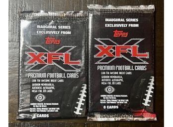 (2) 2001 First Edition XFL Football Foil Packs
