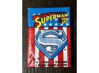1983 Topps Superman III Unopened Factory Sealed Wax Pack