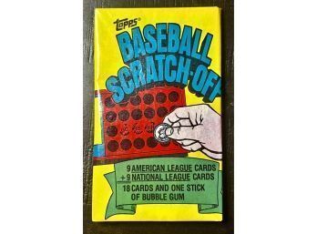 1980 Topps Baseball Scratch Offs Wax Pack Factory Sealed