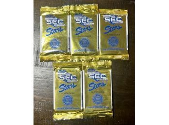 (5) 1991 SEC CONFERENCE HOBBY CARDS PACKS