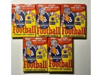 (5) 1989 Topps Football Unopened Factory Sealed Packs ~ Five
