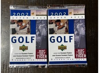 (2) 2002 Upper Deck Factory Sealed Golf Packs