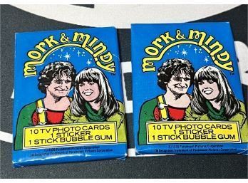 (2) 1978 Topps Mork And Mindy Wax Packs Factory Sealed