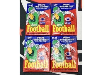 (4) 1987 Topps Football Wax Packs Factory Sealed