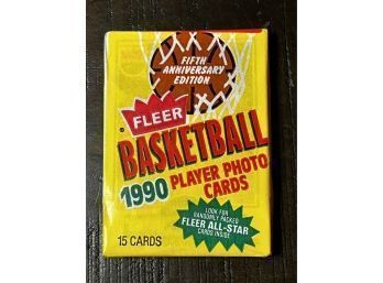 1990 Fleer Basketball Unopened Factory Sealed Wax Pack