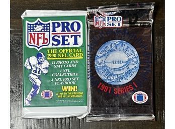 1990 & 1991 PRO SET FOOTBALL PACKS