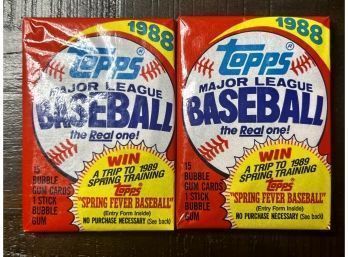 (2) 1988 Topps Baseball Wax Packs