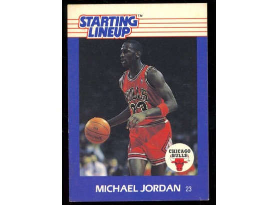 1988 Kenner Starting Lineup Michael Jordan Card Chicago Bulls HOF