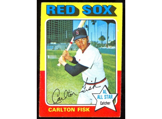 1975 Topps Baseball Carlton Fisk AL All-star #80 Boston Red Sox Vintage HOF