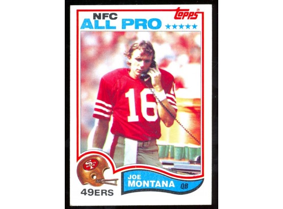 1982 Topps Football Joe Montana All-pro #488 San Francisco 49ers Vintage HOF