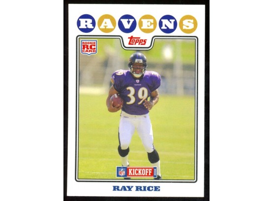 2008 Topps Kickoff Football Ray Rice Rookie Card #184 Baltimore Ravens RC