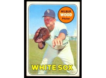 1969 Topps Baseball Wilbur Wood #123 Chicago White Sox Vintage