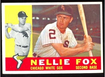 1960 Topps Baseball Nellie Fox #100 Chicago White Sox Vintage