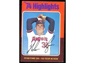 1975 Topps Baseball Nolan Ryan 1974 Highlights #5 Los Angeles Angels Vintage HOF