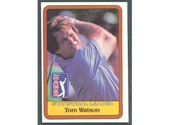 1981 Donruss Golf Tom Watson Statistical Leader Rookie Card