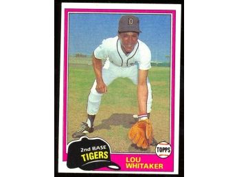 1981 Topps Baseball Lou Whitaker #234 Detroit Tigers Vintage