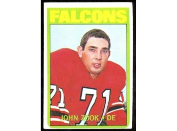 1972 Topps Football John Zook #91 Atlanta Falcons Vintage