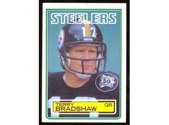 1983 Topps Football Terry Bradshaw #358 Pittsburgh Steelers Vintage HOF *back Miscut*