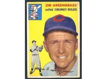 1954 Topps Baseball Jim Greengrass #22 Cincinnati Redlegs Vintage