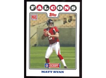 2008 Topps Kickoff Football Matt Ryan Rookie Card #166 Atlanta Falcons RC