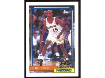 1992 Topps Basketball Latrell Sprewell Rookie Card #392 Golden State Warriors RC