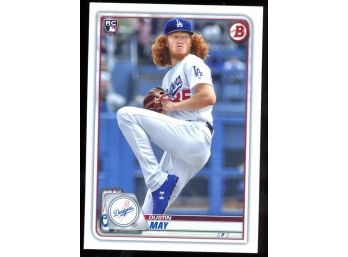 2020 Bowman Baseball Dustin May Rookie Card #38 Los Angeles Dodgers RC