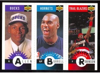 1996 Upper Deck Collectors Choice Basketball Clifford Robinson Scott Burrell Ray Allen Rookie Card RC HOF