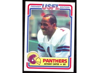 1984 Topps USFL Premier Edition Anthony Carter Rookie Card #59