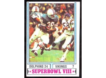 1974 Topps Football Super Bowl VIII Miami Dolphins Vs Minnesota Vikings #463 Vintage