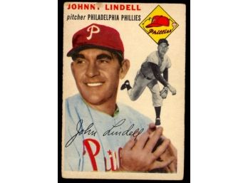 1954 Topps Baseball Johnny Lindell #51 Philadelphia Phillies Vintage