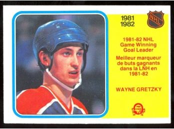 1982 O-pee-chee Hockey Wayne Gretzky Game Winning Goals Leader #242 Edmonton Oilers Vintage HOF GOAT