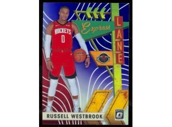 2019 Donruss Optic Basketball Russell Wesbrook Express Lane Insert #7 Houston Rockets