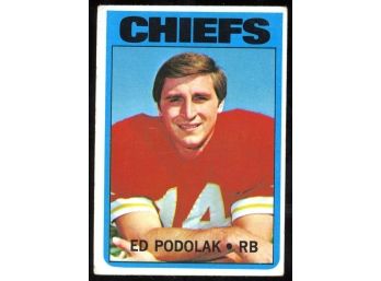 1972 Topps Football Ed Podolak #82 Kansas City Chiefs Vintage