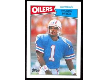 1987 Topps Football Warren Moon #307 Houston Oilers Vintage HOF