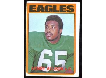 1972 Topps Football Henry Allison #73 Philadelphia Eagles Vintage