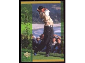 2001 Upper Deck Golf Tiger Woods Defining Moments Rookie Card #124 RC