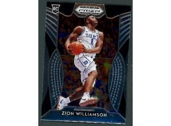 2019 Prizm Draft Basketball Zion Williamson Rookie Card #1 Duke Blue Devils New Orleans Pelicans RC