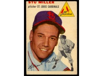 1954 Topps Baseball Stu Miller #164 St Louis Cardinals Vintage