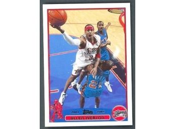 2003 Topps Basketball Allen Iverson #3 Philadelphia 76ers HOF