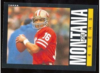 1985 Topps Football Joe Montana #157 San Francisco 49ers HOF