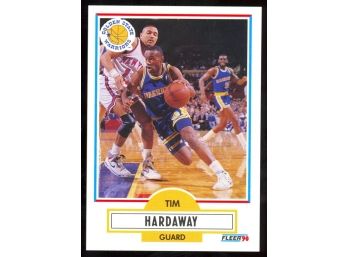1990 Fleer Basketball Tim Hardaway Rookie Card #63 Golden State Warriors RC HOF
