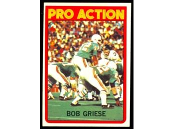 1972 Topps Football Bob Griese In Action #132 Miami Dolphins Vintage HOF