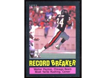 1985 Topps Football Walter Payton Record Breaker #6 Chicago Bears Vintage HOF