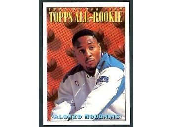 1993 Topps Basketball Alonzo Mourning 1992-93 All-rookie #177 Charlotte Hornets HOF